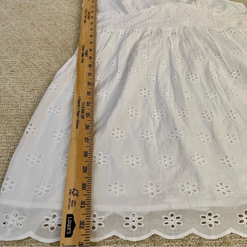 American Eagle Eyelet dress women’s L white babydoll beach cute lined Cotton NWT - Picture 3 of 9